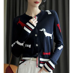 Autumn Winter Animal Fashion Harajuku Cardigan Lady Chic Kawaii Female Clothes All Match Loose Tops Women Long Sleeve Outerwear