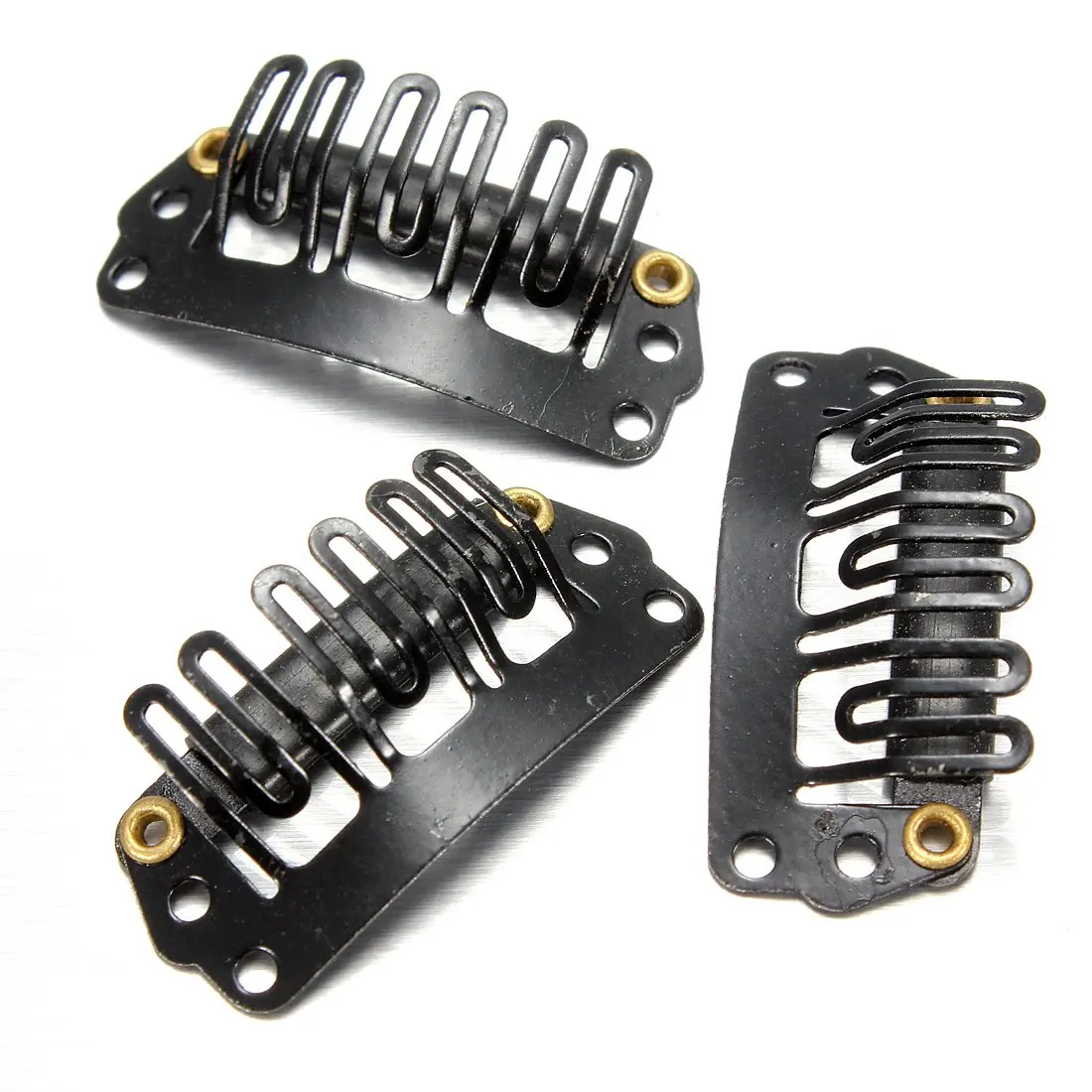헤어 익스텐션용 U 자형 클램프, 가발 클립, DIY 빗, 블랙 프레임, 40 개