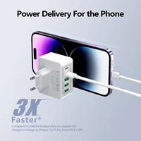 Cargador USB C Charger Cargador Rapido 50W 5 Puertos Bloque de Carga rápida, multicargador USB Carga rapida - Image 6