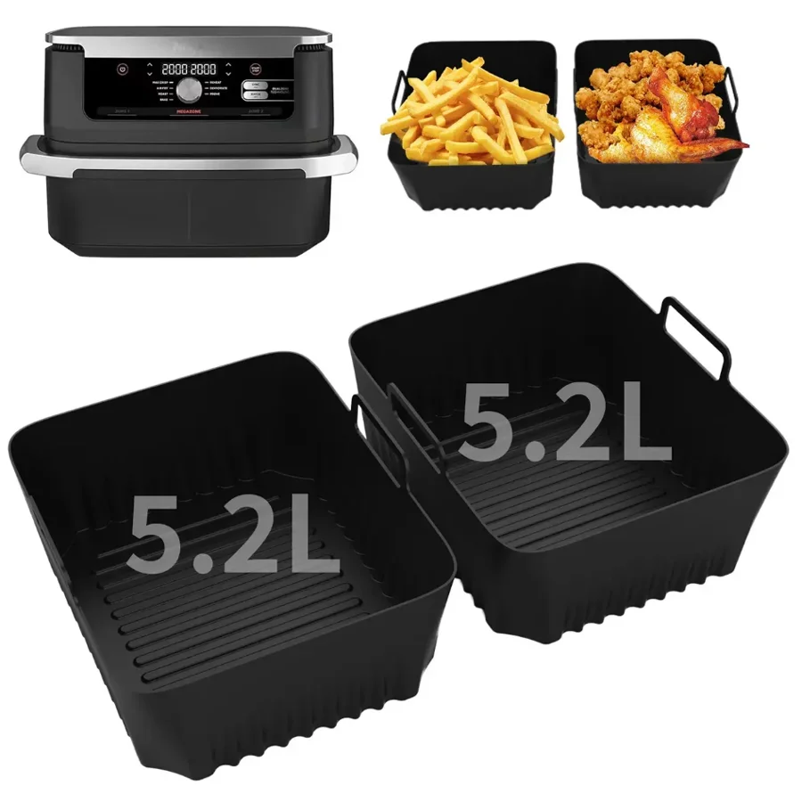 Silicone Non-Stick Heat Resistant Air Fryer Liner - Easy to Clean Cooking Accessory