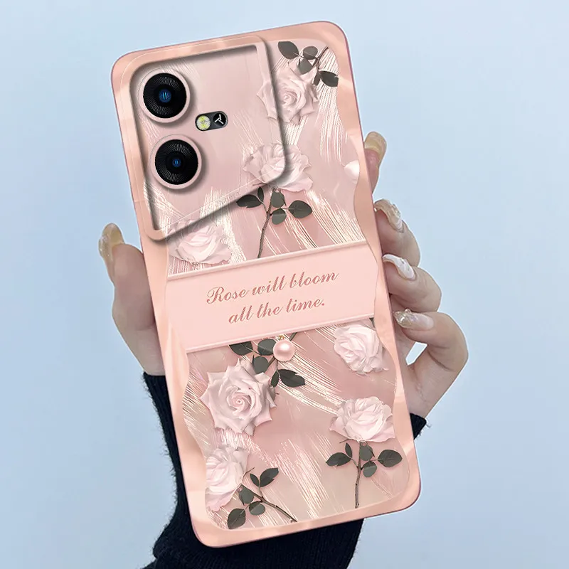 Floral Oil Painting Soft Silicone Phone Case - Fashion Simplicity Design