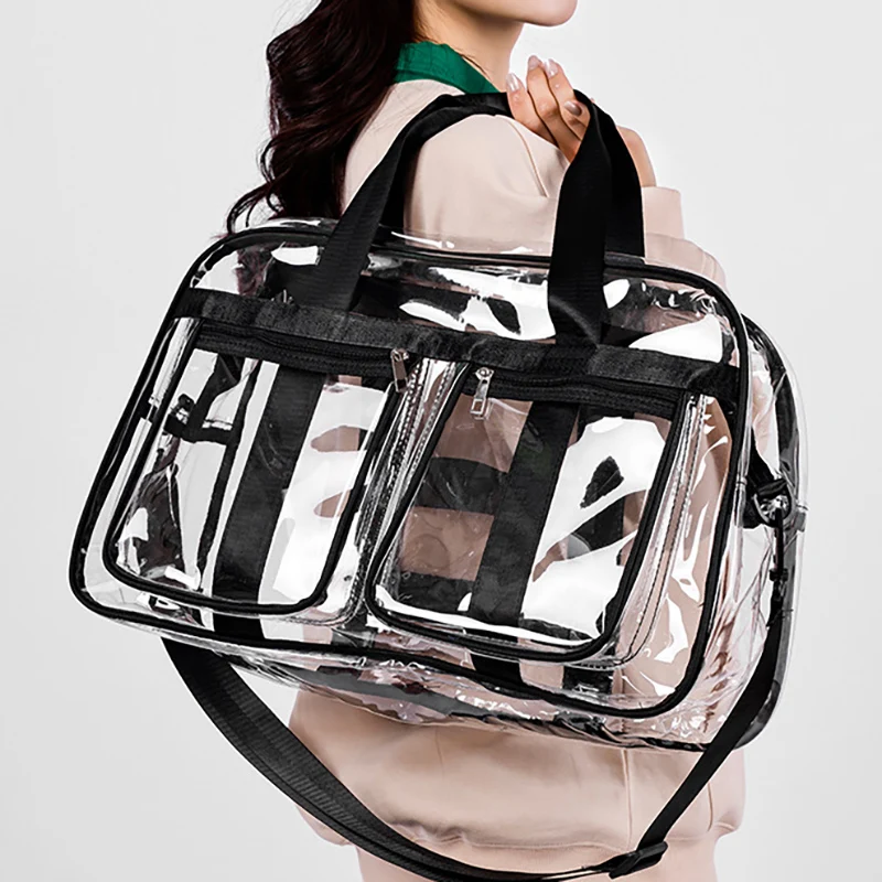 Waterproof PVC Transparent Sports Duffle Bag for Gym Yoga