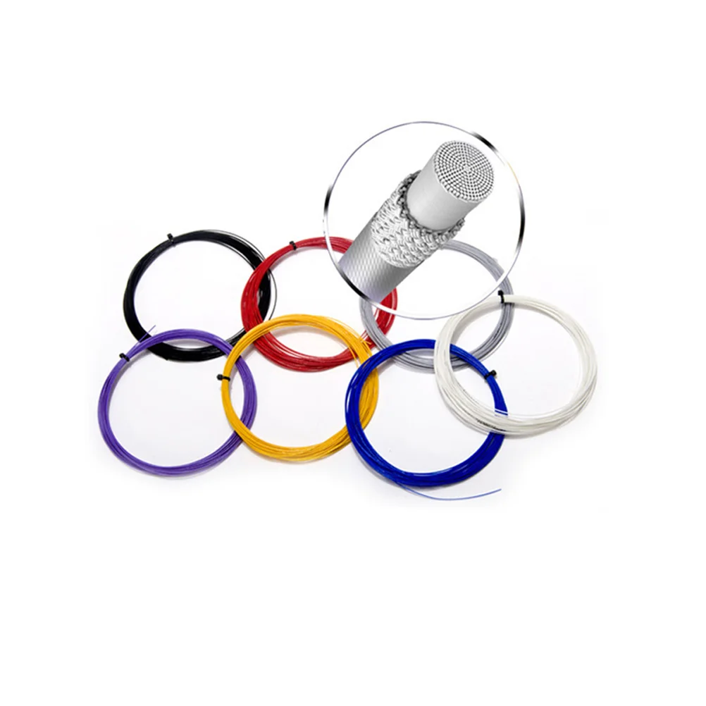 

High Elastic Durable Badminton Racket String Racquet Replacement Lines 0.69mm Random Color (Random color)