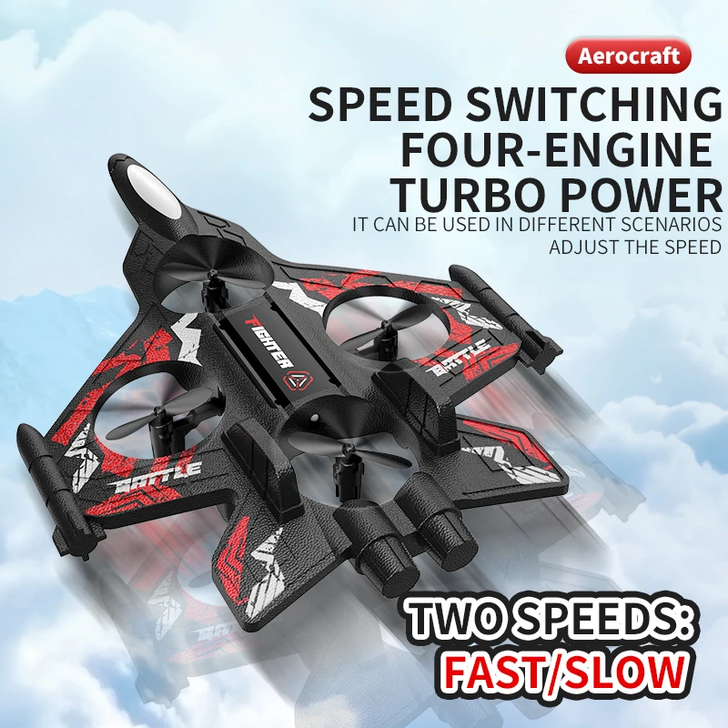 Nuevo Rc avión Dron juguetes para niños aviones de Control remoto espuma Quadcopter acrobacias helicóptero estrella vuelo luchador 5-14 años niño