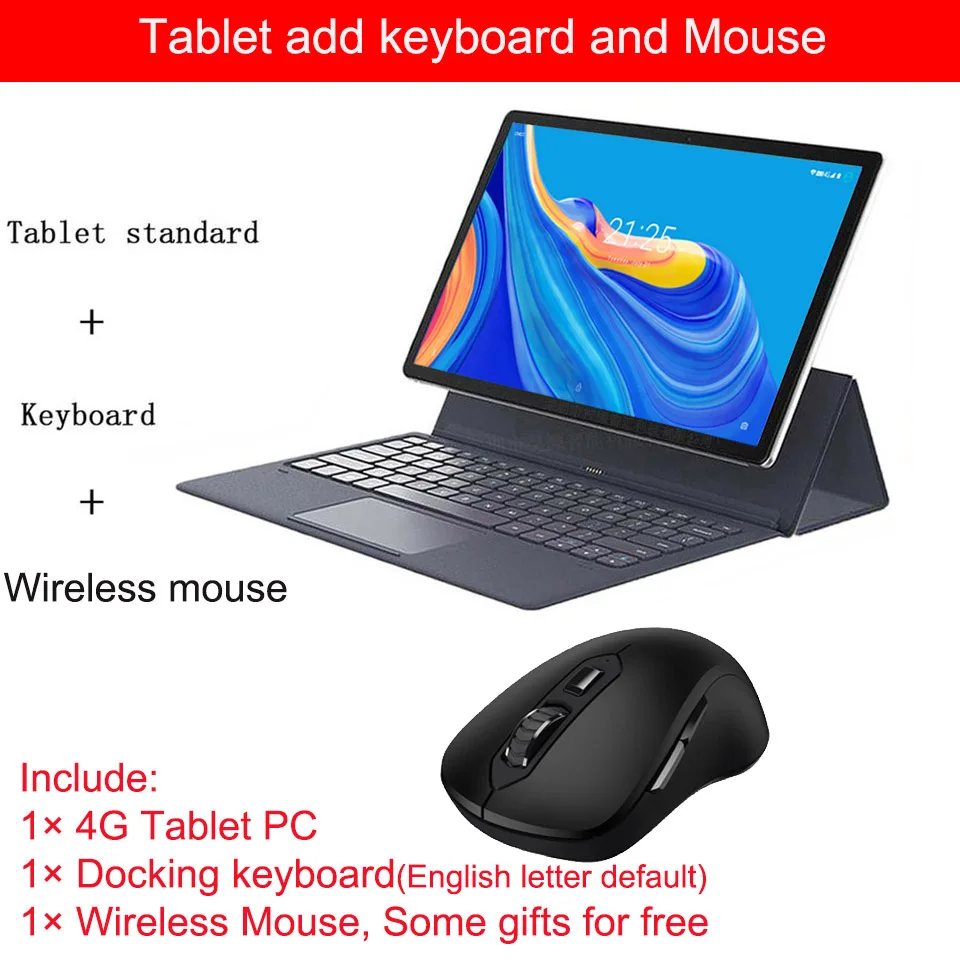 newest galaxy tablet 2022 Upgraded 4G Network 2 in 1 Tablet Laptop With Keyboard 128GB ROM Tablet Android 11.6 Inch Tablet GPS 2560*1600 cheap tablet with stylus Tablets