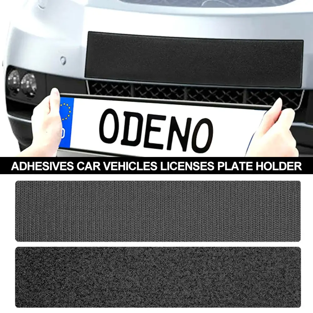 Frameless Black Weather-Proof License Plate Holder Set - 2 Pack