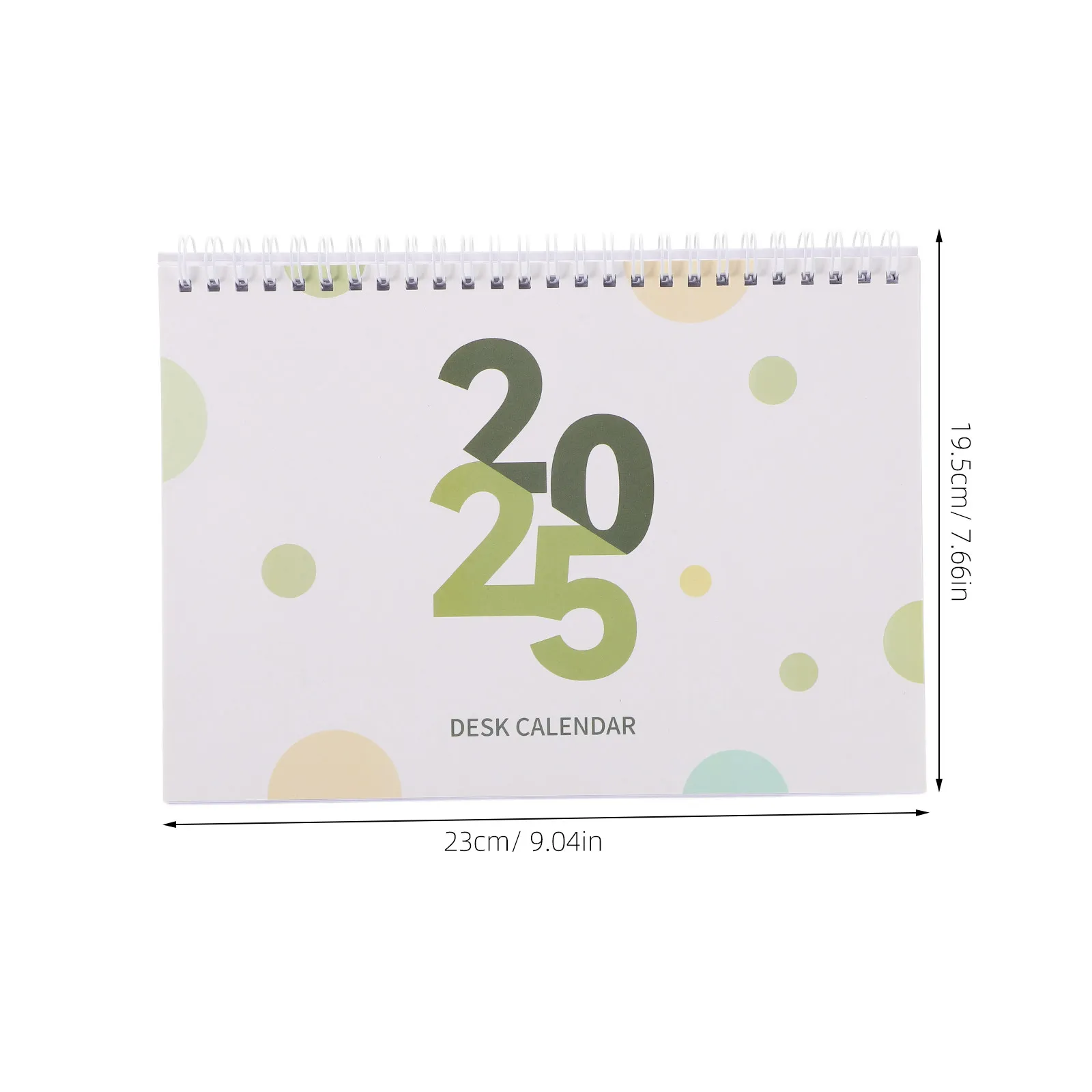 2025 플립 데스크 캘린더, 사무실, 가정, 교실용 스탠딩 데스크탑 캘린더, 이중 금속 링 바인딩, 찢어지지 않는 종이