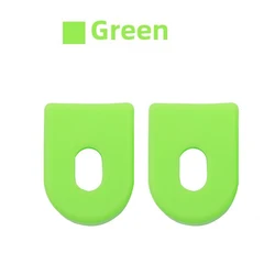 Silicone Bicycle Crank Arm Protector - Durable Protective Caps (Green)