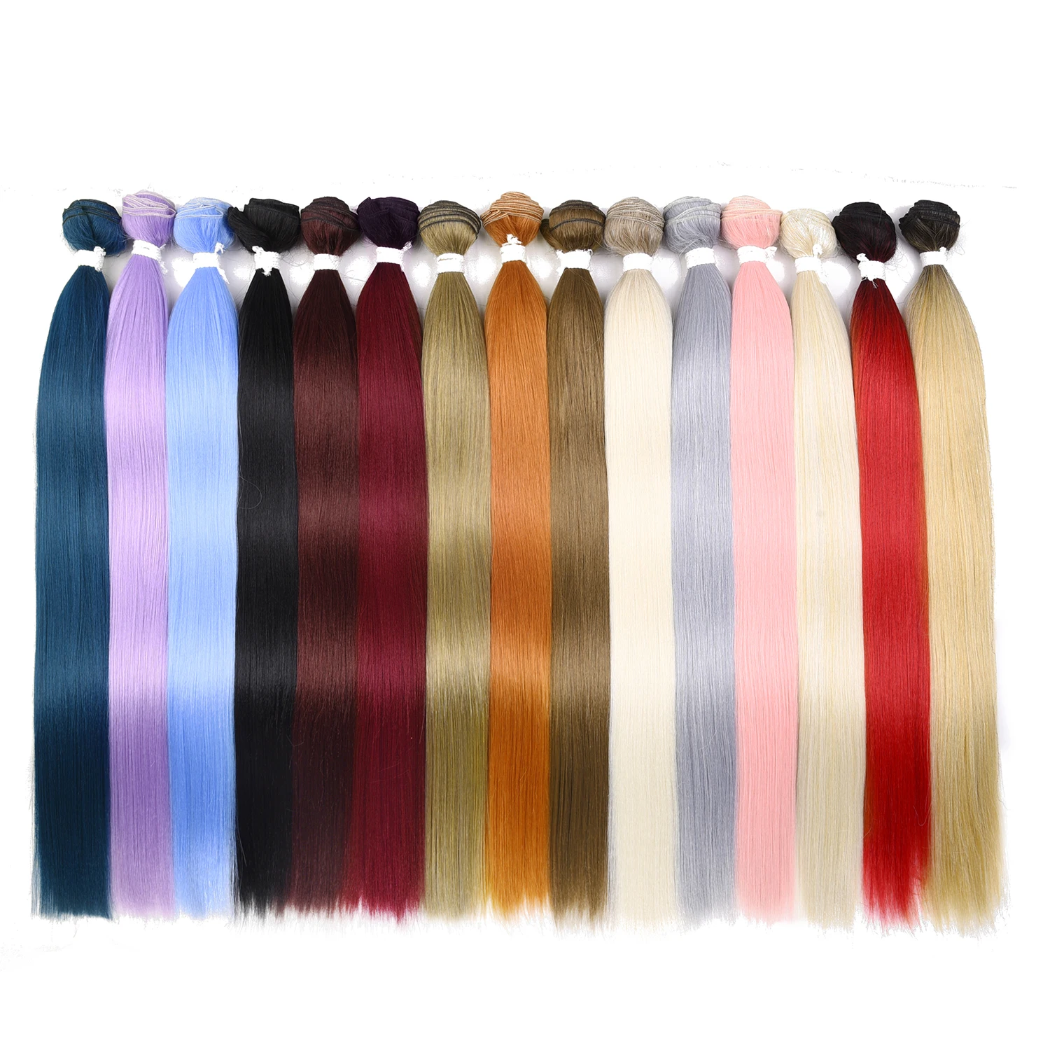 Silike Straight Hair Bundles 60CM Natural Hair Extensions High Heat Fibers Long Synthetic Silky Yaki Straight Weaving