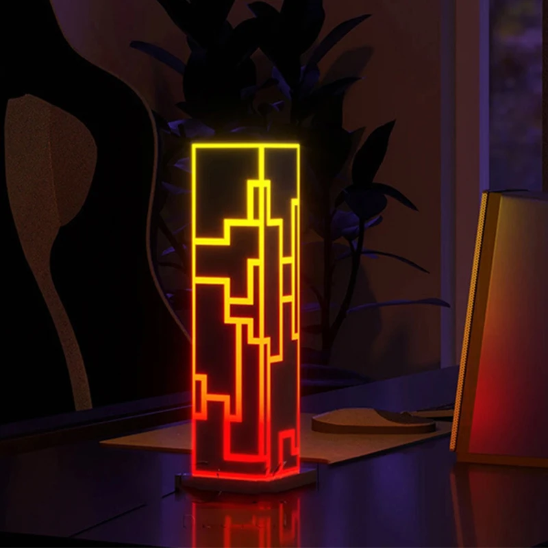 

Modern LED color table lamp creative decoration small table lamp LED square cube atmosphere lamp for family bedroom