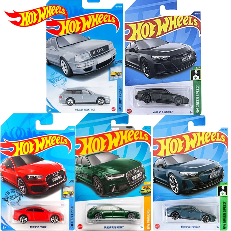 Original Hot Wheels Car 94 AUDI AVANT RS2 Kids Toys for Boys 1/64 Diecast Alloy Model Children Juguetes Collection Birthday Gift