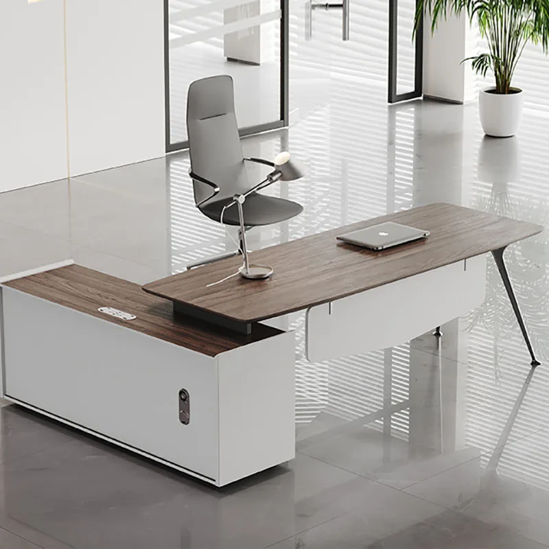 Writing Corner L Shaped Desk Study Reception Storage Lap Desk Executive Office Setup Escritorios De Ordenador Furniture Desk