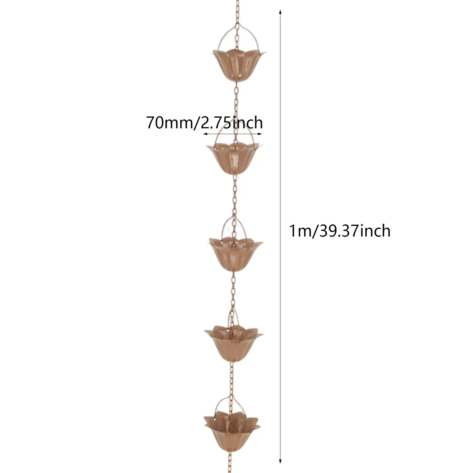 Rainwater Diverter 3.3ft Rain Chain Rainwater Catcher Rain Chimes Catcher Chains