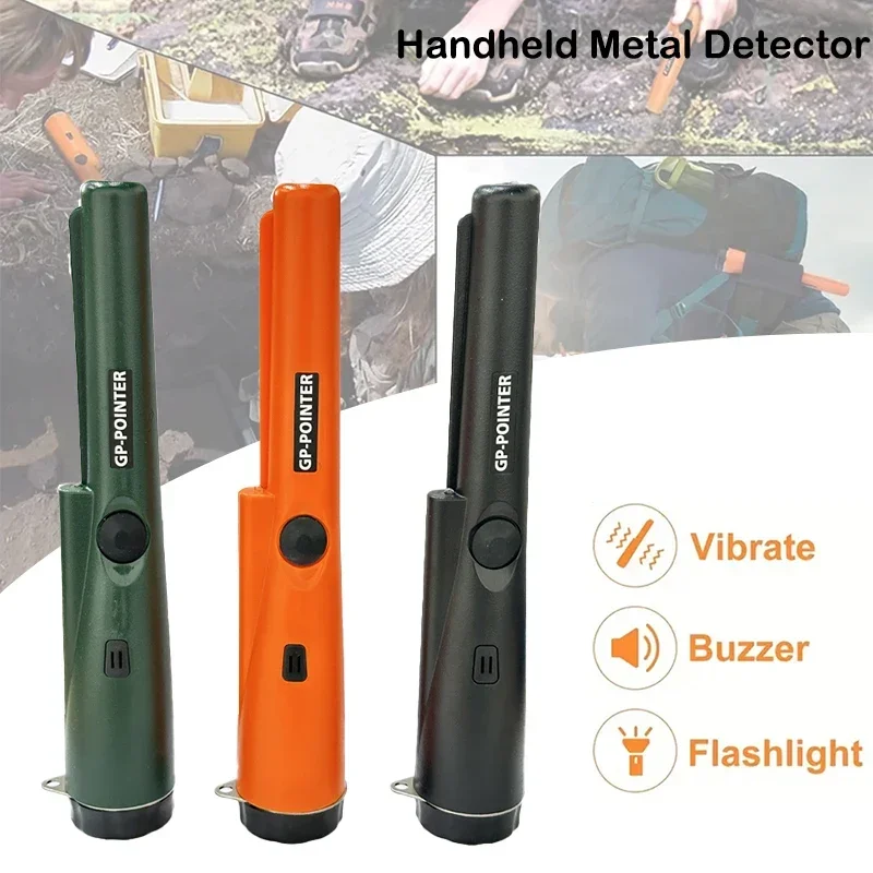 Professional Metal Detector Pointer Pinpoint Waterproof Handheld Metal Detector Coin Gold 360&deg; Pinpoint Tip Side-scan