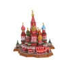 World Famous Building Landscape Russian Federation Moscow Saint Basil's Cathedral Bookcase Decoration Crafts Decor Statue 3