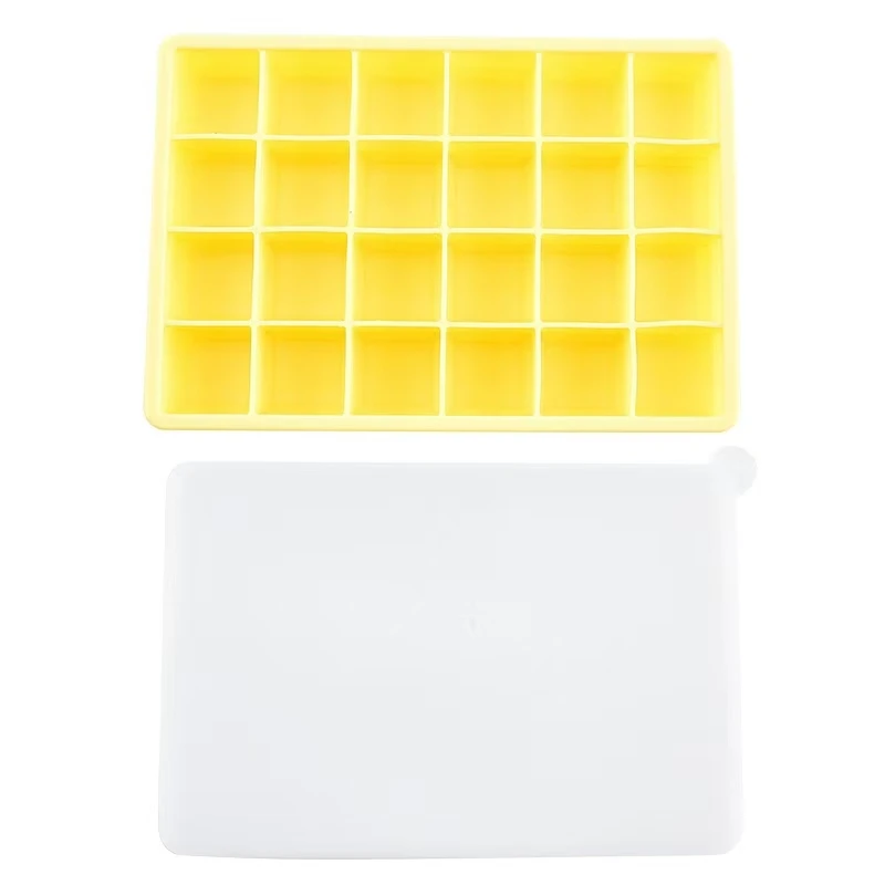 thumbnail image 1 of Molde de silicona para cubitos de hielo de 24 rejillas, bandeja para cubitos de hielo cuadrada grande, molde para cubitos de hielo, no tóxico, duradero, para bar, pub, vino, bloques de hielo, 1 of 5