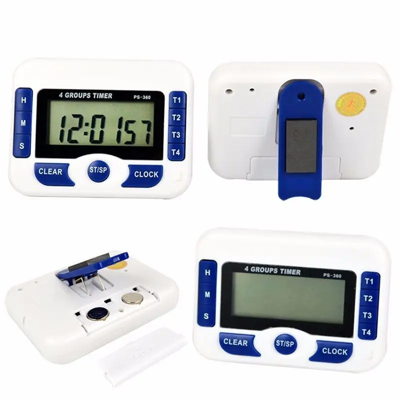 Description Picture 3 of itemMagnetic Digital Clock Kit 4 Groups Channel Alarm Timer Digitale Count Down 99 Hour 59 Min Electronic Countdown Stopwatch Timers