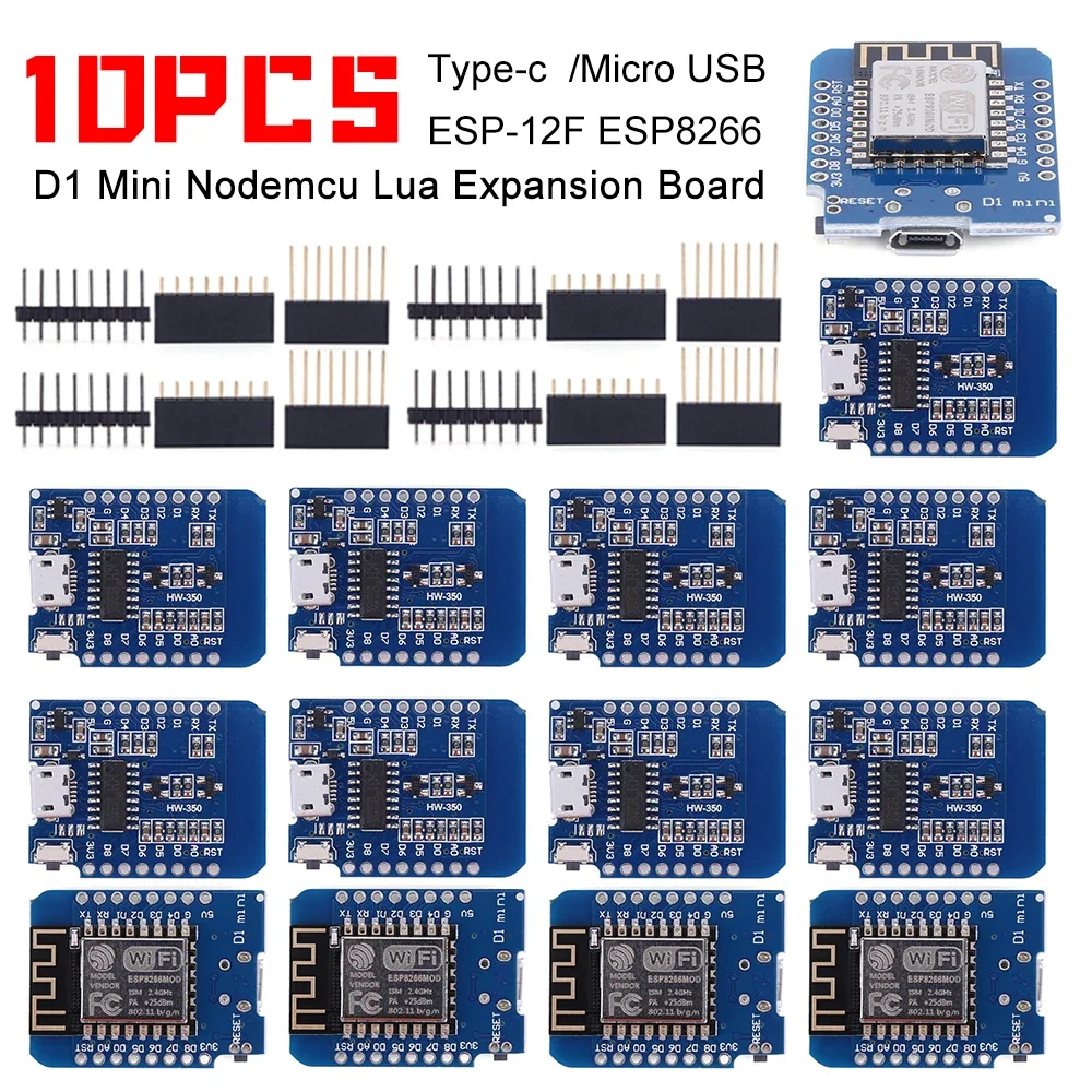 D1 미니 ESP8266 ESP-12F WIFI 인터넷 개발 보드 마이크로 USB Type-C Nodemcu Lua 확장 보드 아두이노용 OTA 지원