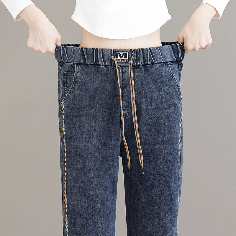 Women's Autumn and Winter New Fashion Elegant High Waist Solid Color Casual Versatile Western Comfortable Commuter Youth Pants