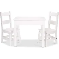 Wooden Table & Chairs - White 2