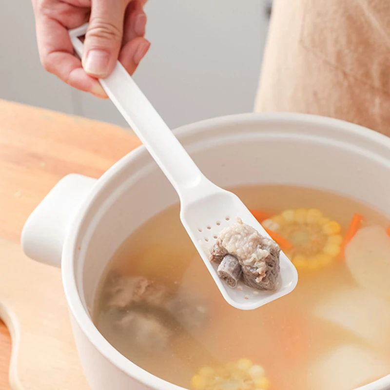 Two-in-One Kitchen Barbecue Food Tongs Steak Bread Clip Tableware Detachable Spoon Colander Home Cooking Accessories