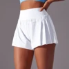High Waist Breathable Sweat Short Women's Gym Running Short Pant Double Side Anti-Shine Casual Athletic Fitness Shorts