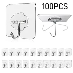 Versatile Waterproof and Oilproof Self - Adhesive Wall Hooks for Indoor and Outdoor Use (100PCS)