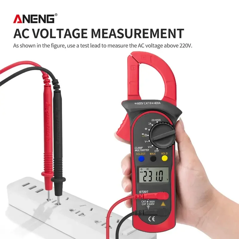 ANENG ST201 Professional Digital Multimeter 1999 Count Clamp Multimeter  Ammeter Capacitor Auto Voltage Tester Electric - AliExpress