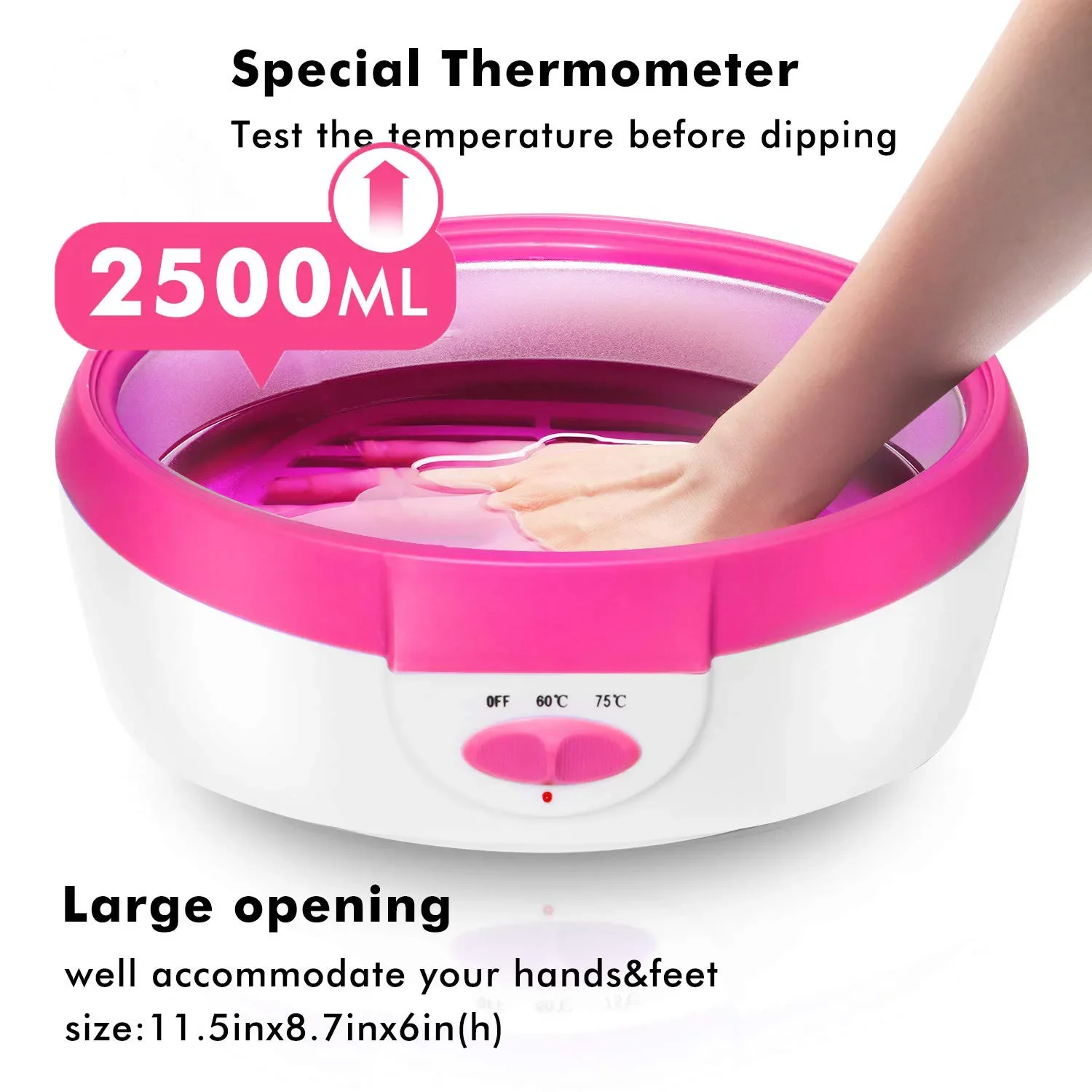 Paraffin wax machine Paraffin Wax Machine for Hand and Feet Bath Quick Heat Warmer Accessory Optional 200g Paraffin Wax or Mitts Booties 220V EUPlug