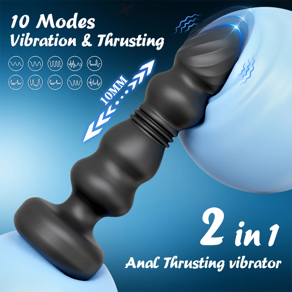 Teleskopischer Prostata-Massage-Vibrator, Analplug für Männer und Frauen, Vibratorkugel, Sexspielzeug für Erwachsene, Frauen, Männer und Schwule_voghion.com