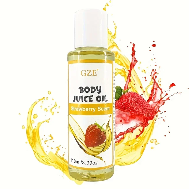 GZE STRAWBERRY BODY JUICE OLIO Olio per il corpo realizzato a mano per le donne lenitivo e rilassante elimina/equilibrio l'odore al gusto dolce 1
