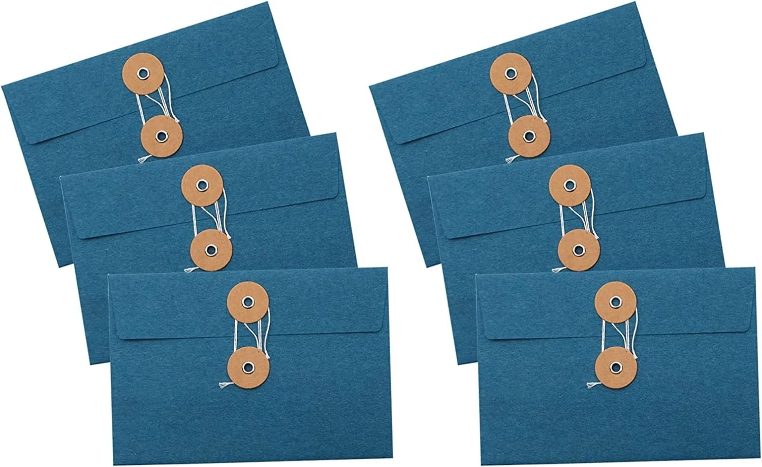 10 Pcs Kraft Enveloppe en papier Poches d'enveloppe vintage avec bouton et  fermeture de ficelle pour courrier Factures de carte postale Invitation  Marron 67x45 pouces