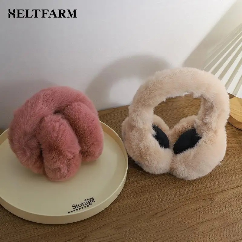 여성용 따뜻한 봉제 접이식 귀마개, 겨울 학생 야외 방풍 이어 커버, 이어 워머, 겨울 액세서리, 뉴 스타