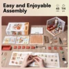 Robotime Rolife Plastic Toys 3D Puzzle Puzzle Super Store Cozy Living Lounge Plastic DIY Miniature House Kit Building Blocks 5