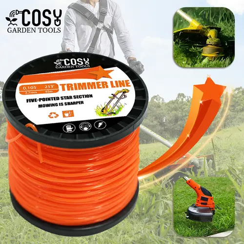 3.0mm/4.0mmBrush Cutter Sharp Rope Grass Mower Pentagram Nylon Mowing Trimmer Line Trimmer Head String Grass Trimmer Roll Line - Image 3