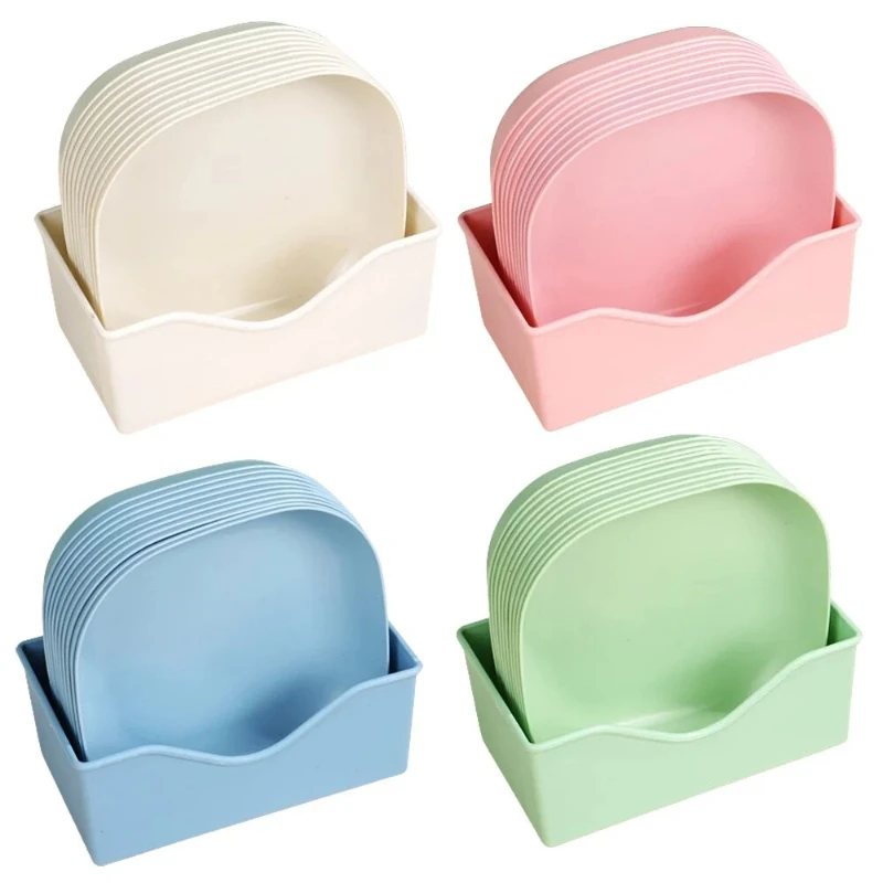 10pcs Multi-function Spit Bone Dish Food Grade Plastic  Round Square Set Dining Table Garbage Plate  Household Snack Fruit Plate