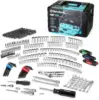 Tool Set, Include SAE/Metric Sockets, 90-Tooth Ratchet and Wrench Set in 3 Drawer Tool Box 1
