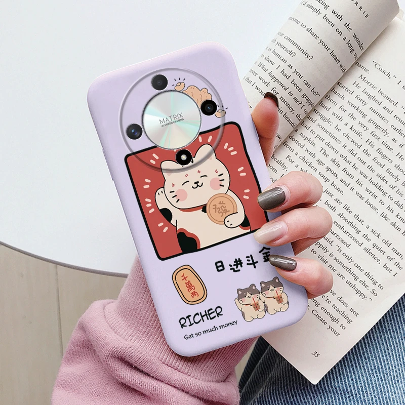 Cute Cat Silicone Soft Back Case with Lovely Cartoon Design