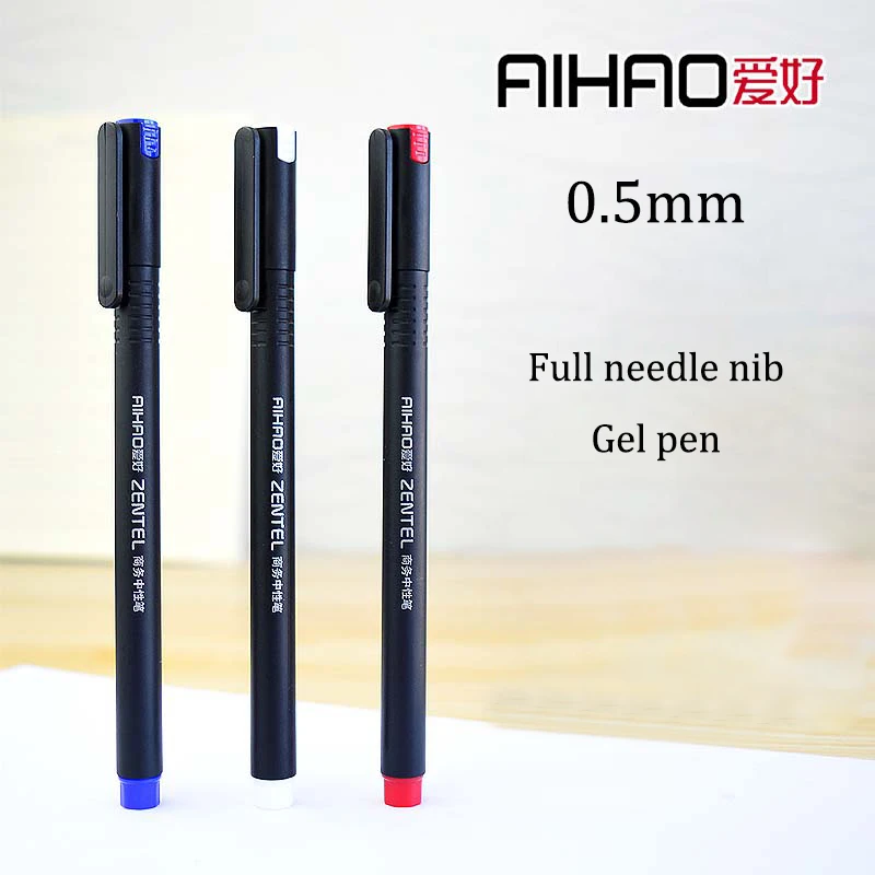 6pcs AIHAO Gel Pens 8620 Syringe Tip Ink Pens 0.5mm Exam Essential School and Office Supplies Smooth Writing High Quality Kawaii