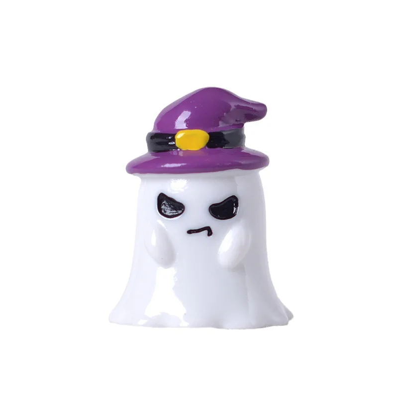 Figurine Miniature Lovely Cartoon Pumpkin Ghost Micro Landscape Ornaments For Halloween Decorations Home Office Desk Room Decor miniature duck figurines miniature ornament miniature figurines ghost ornament ornament crafts