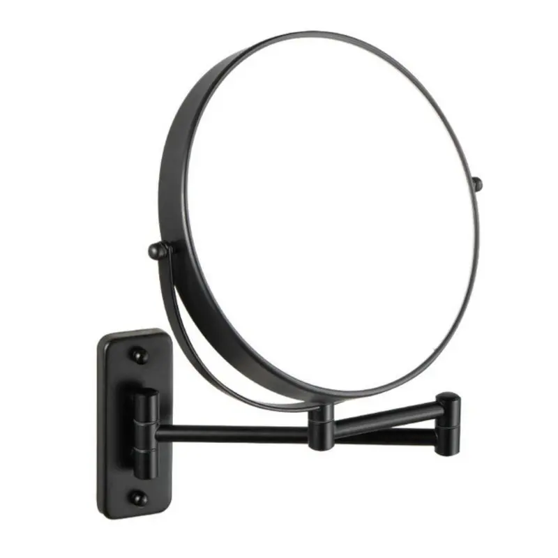 9" Wall Mounted Makeup Mirror,1X/10X Magnification Double Sided Vanity Mirror 360 Rotating Extendable 2