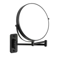 9" Wall Mounted Makeup Mirror,1X/10X Magnification Double Sided Vanity Mirror 360 Rotating Extendable 2