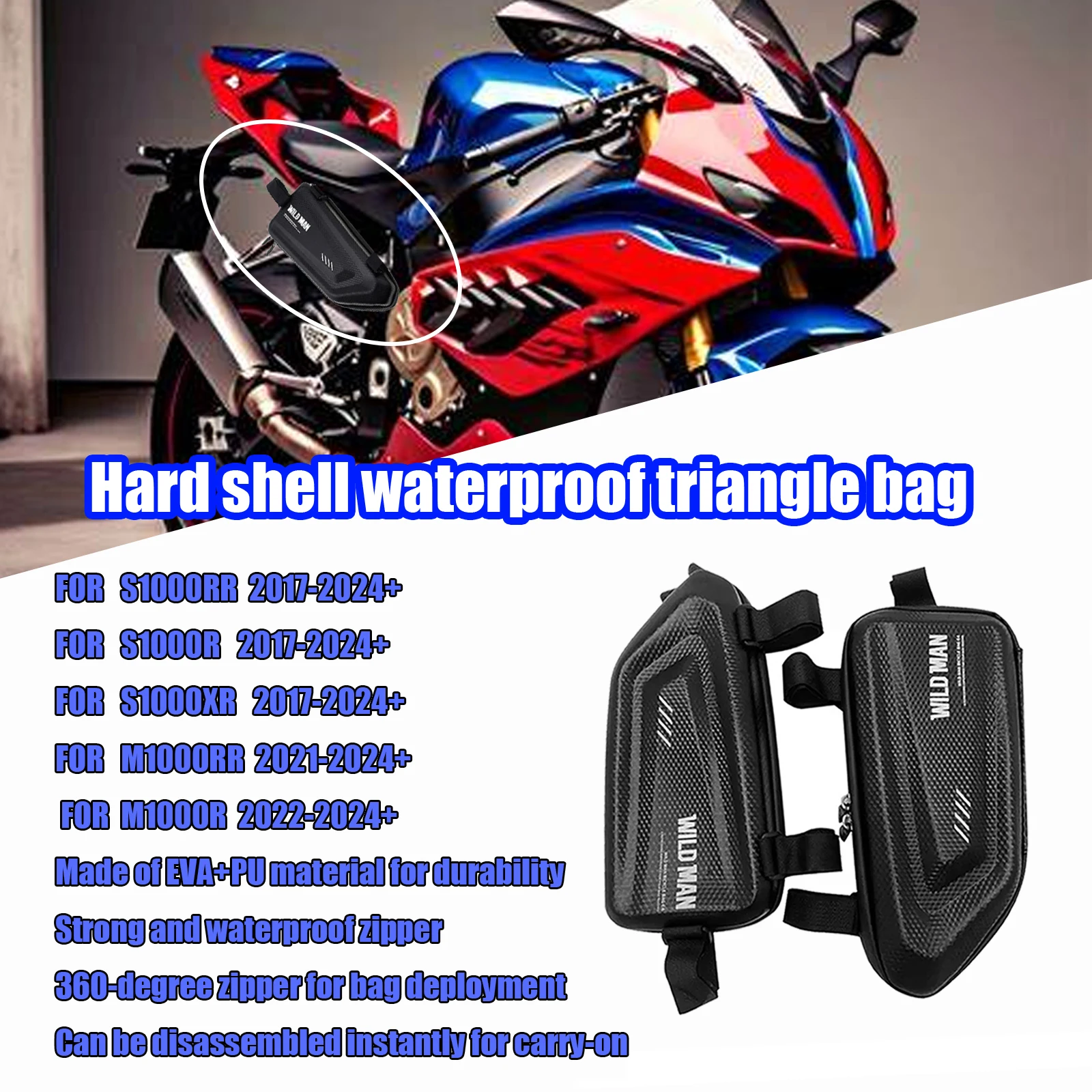 PENTRU S1000RR S1000R S1000XR M1000RR M1000R geantă laterală pentru motociclete geantă laterală triunghiulară impermeabilă geantă rigidă_voghion.com