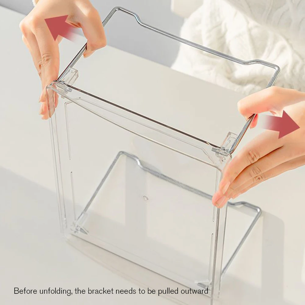 Transparent Storage Shelf Foldable Clear Sundries Organizer Shelf for Home  Kitchen Bathroom Collect