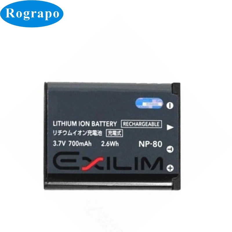 700mAh Li-ion NP-80 NP-82 Camera Battery for CASIO EX-S8 ZS5 ZS6 ZS100 N10 ZS160 ZS220 Accumulator rechargeable battery camera battery action camera battery