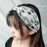 New Fashion Neck Collar Print Shiny Variety Loop Scarf Ruffle Lace Scarf Pearl Pendant Organza Chiffon Scarves Bandana Headband 2