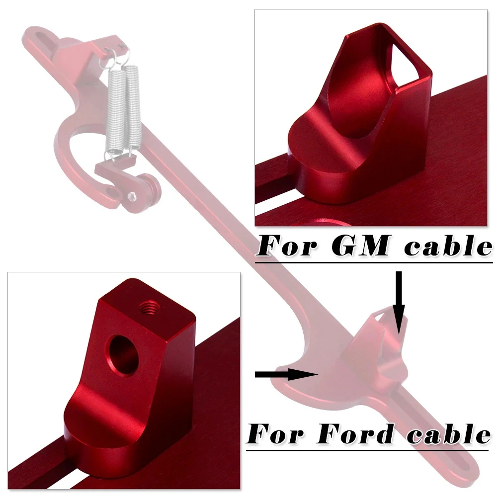CNSPEED Billet Aluminum Adjustable Throttle Cable Bracket For Ford cable Fit Quick Fuel 4150 and 4160 Carburetor 350 FF