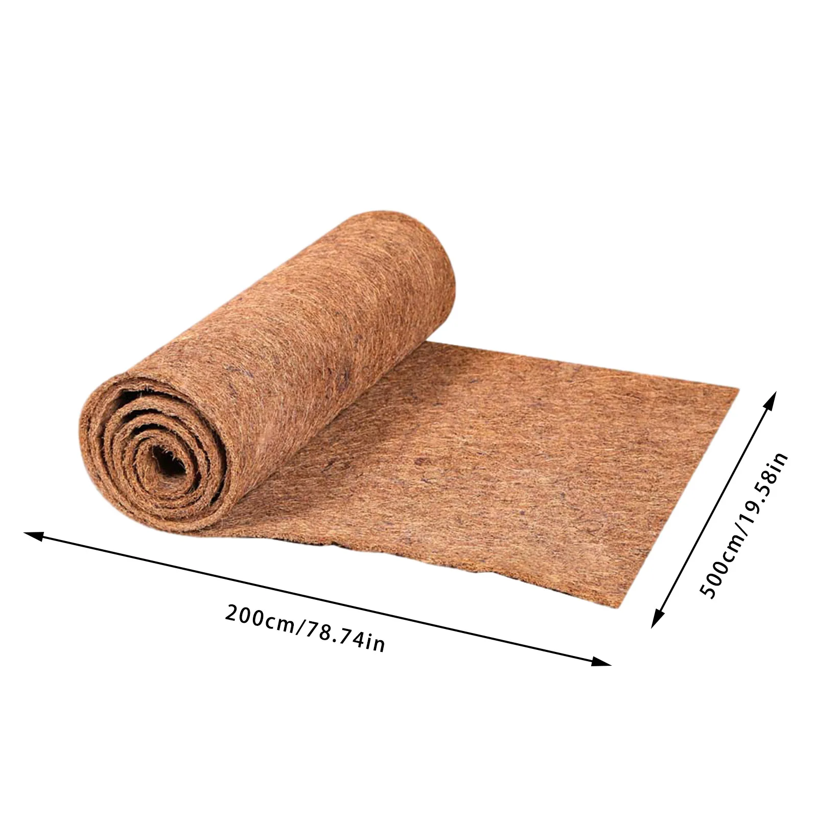 Coconut Mat Natural 200X50CM Coco Liner Sheet Non-slip for Planters Garden Plant Mat Coco Palm Roll Natural Coconut Superbly