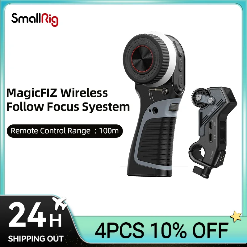 Smallrig Magicfiz Wireless Follow Focus Handgrip Kit Ricarica Rapida 100M Telecomando 3782