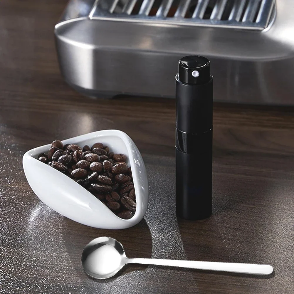 Ceramic Coffee Bean Dosing Cup Spoon Spray Bottle Tea Leaves Barista Set Anti-Static Coffee Bean Spray Measuring Tray Scoops